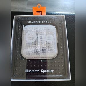 Sharper Image White Bluetooth Speaker
